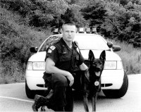 Mike Belak and Police dog 1990s